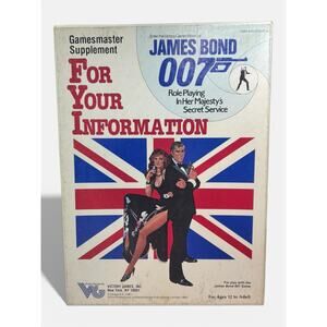 For Your Information 007 James Bond Victory Games 1984 Role Playing (Complete)